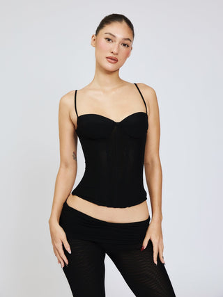 Cherie 90's Corset Mesh - Black