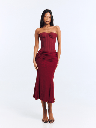 Cherie Amara Corset Top - Red