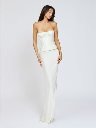 Cherie Amara Corset Top - White