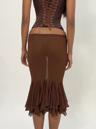 Sample Ellie Midi Skirt Brown