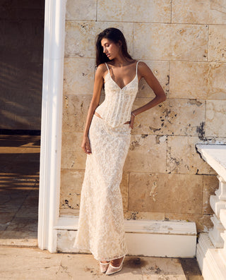Cherie Carolyn Corset Sequined Lace Detali