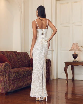 Cherie Carolyn Corset Sequined Lace Detali