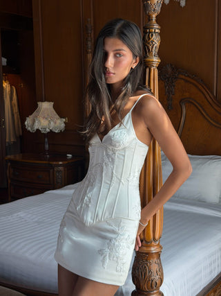 Cherie Carolyn Corset White Lace