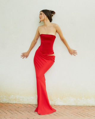 Cherie Clara Maxi Dress - Red