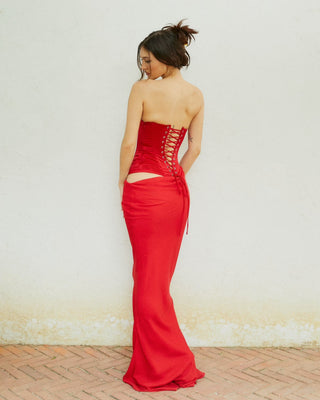 Cherie Clara Maxi Dress - Red