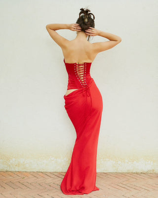 Cherie Clara Maxi Dress - Red