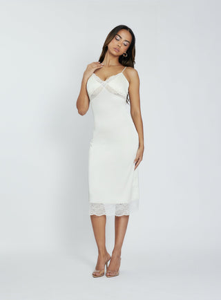 Daphne Midi Dress Ivory