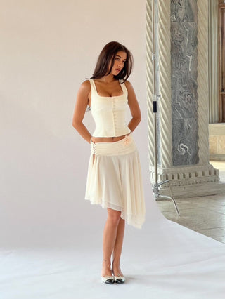 Diana Midi Skirt Ivory