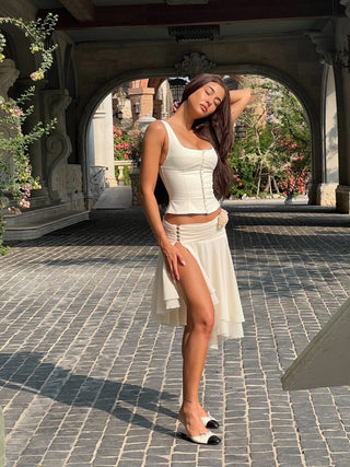 Diana Midi Skirt Ivory