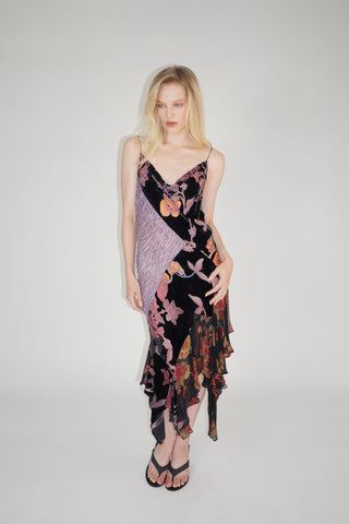 Black Floral Midi Dress - SOLDOUT
