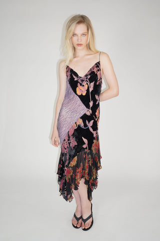 Black Floral Midi Dress - SOLDOUT