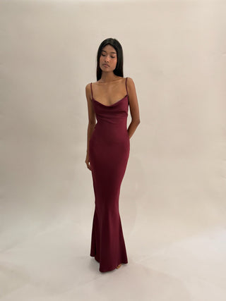 Sample Maxi Dress Burgandy