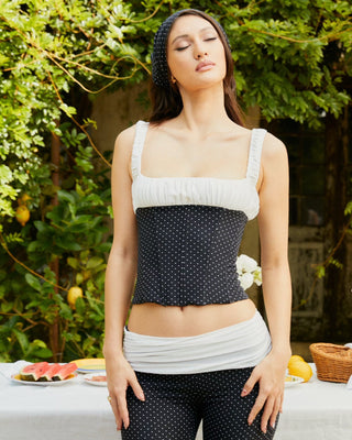 Cherie Gia Corset Top - Polka Dot