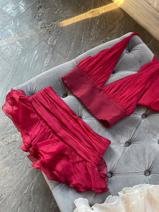 Giselle Mini Skirt Red