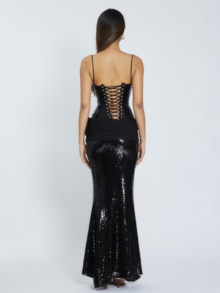 Cherie Gloria Maxi Dress - Black