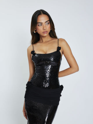 Cherie Gloria Maxi Dress - Black