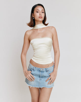 Cherie Hannah Mini Skirt - Blue