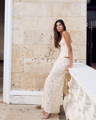 Cherie Leona Maxi Skirt Sequined Lace