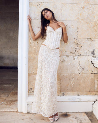 Cherie Leona Maxi Skirt Sequined Lace