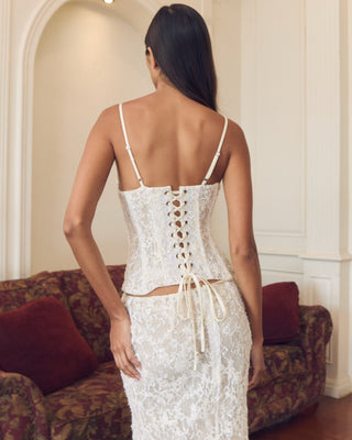 Cherie Leona Maxi Skirt Sequined Lace
