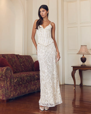 Cherie Leona Maxi Skirt Sequined Lace