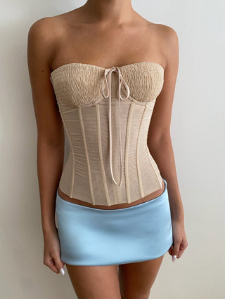 Cherie Paloma corset - mesh nude