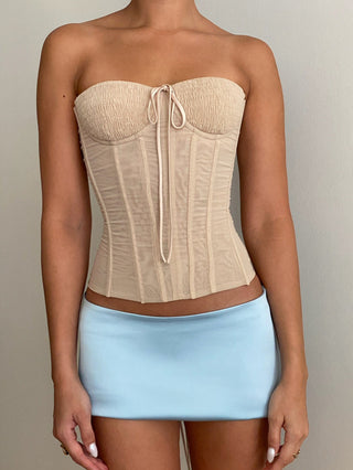 Cherie Paloma corset - mesh nude