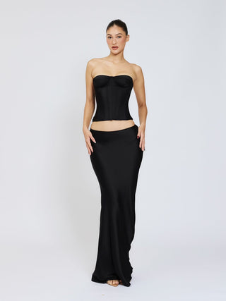 Cherie Savannah Skirt Dubai Silk - Black