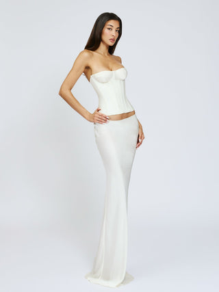 Cherie Savannah Skirt Dubai Silk - White