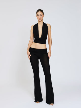 Cherie Stella Halter Top Mesh - Black