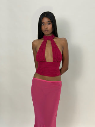 Sample Candice Draped Halter top