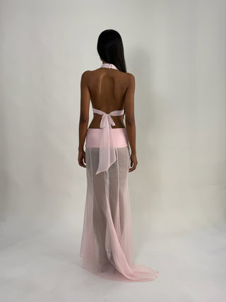 Sample Draped Halter Bra Pink