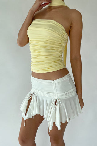 Sample Kerra Ruffle Mini Skirt White