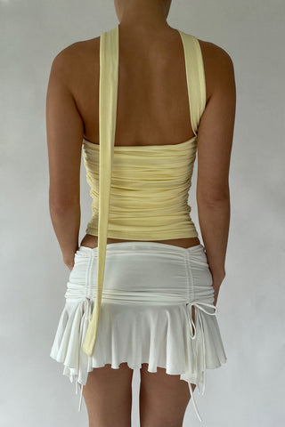 Sample Kerra Ruffle Mini Skirt White