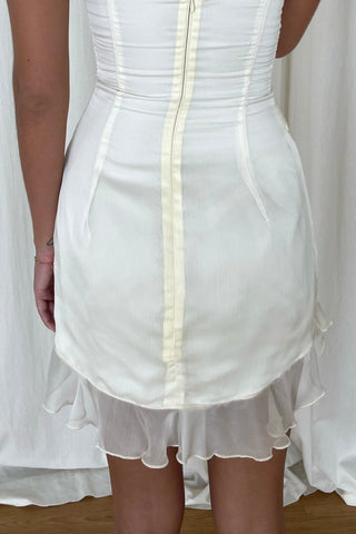 Sample Ruffle Mini Dress Ivory