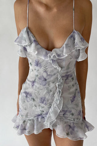 Sample Sienna Floral Mini Dress Purple