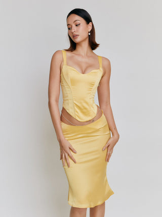 Sample Naomi Corset Satin Yellow