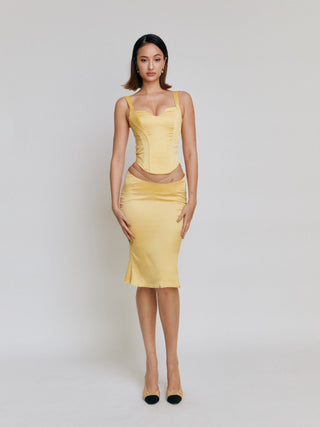 Sample Naomi Corset Satin Yellow