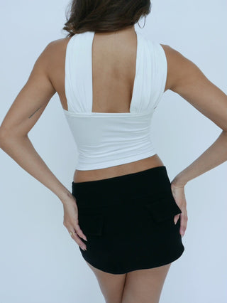 Tube Halter Top White