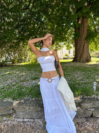 Tube Halter Top White